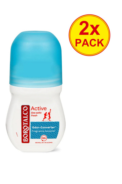 Borotalco Pachet 2x Deodorant roll-on Active Sea Salts , 50 ml