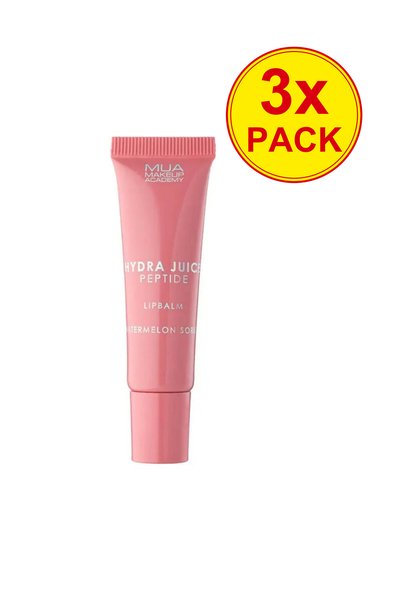 MUA Makeup Academy Pachet de 3x Balsam de buze cu peptide Hydra Juice – Sorbe...