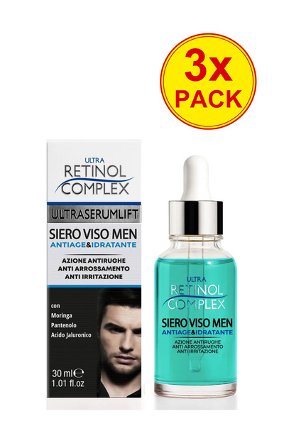Retinol Complex Pachet de 3 seruri faciale pentru bărbați - 30 ml