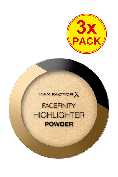 Max Factor 3 броя Facefinity Хайлайтър пудра - 02 Gold Hour (Компактна озаряв...