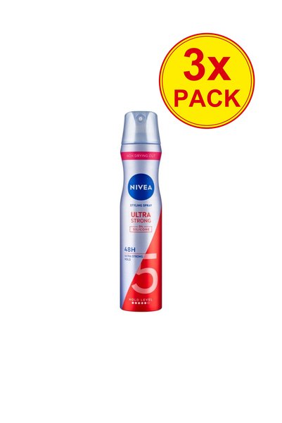 NIVEA Pachet 3x Fixativ de păr ultra puternic Nr. 5 250 ml