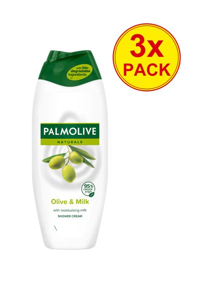 Palmolive 3x PACK Gel de Dus Naturals Olive and Milk, 500 ml