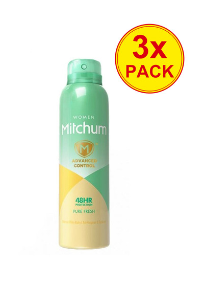 Mitchum 3x Pachet Deodorant antiperspirant spray Pure Fresh pentru femei