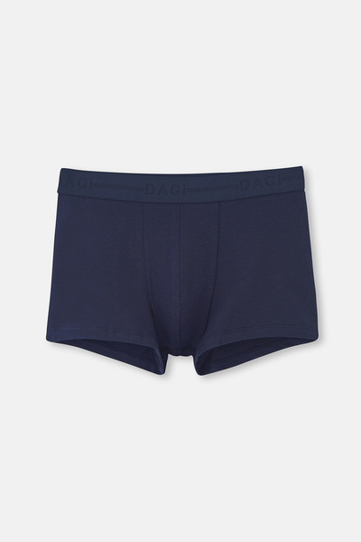 Dagi Boxer sport compact din bumbac pieptănat albastru bleumarin