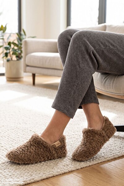 Twigy Freya Plush Women's Home Boots Dark Beige 37/41