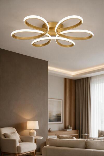 Elektroyou Nipul Eskitme Plafonyer Modern Beyaz Işık Ledli Avize