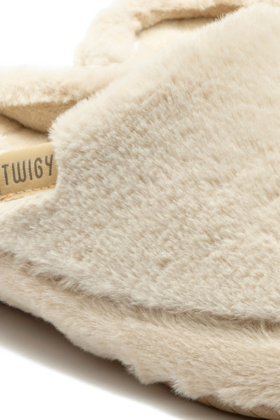 Twigy Nora Plush Women's House Slippers Beige 37/41