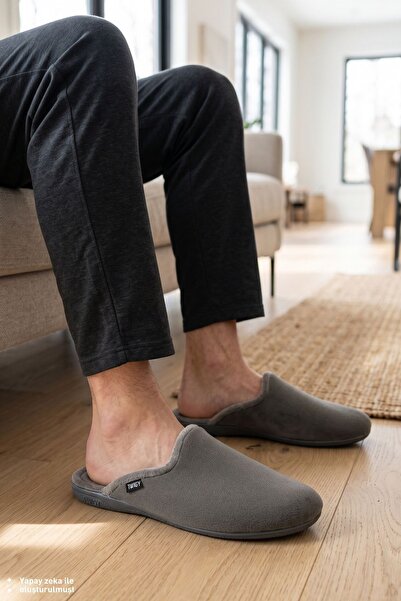 Twigy Alexander Suede Men's House Slippers Gray 41/46