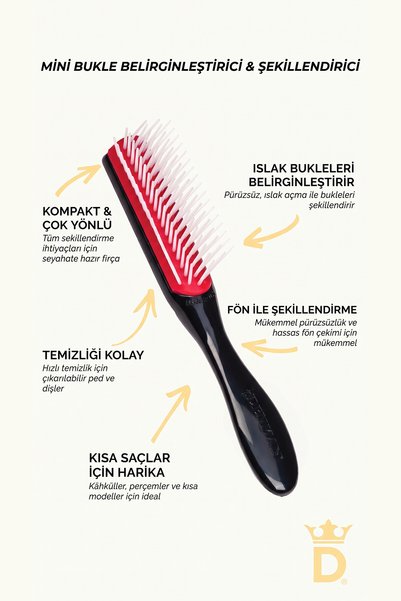 Denman D14 Mini Curl Definer & Styler Bukle Belirginleştirici Fırça Core