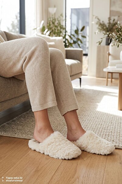 Twigy Twnyx Plush Women's House Slippers Beige 37/41