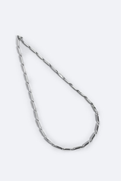 Avva Erkek Gümüş Rengi %100 Çelik Kolye B009820
