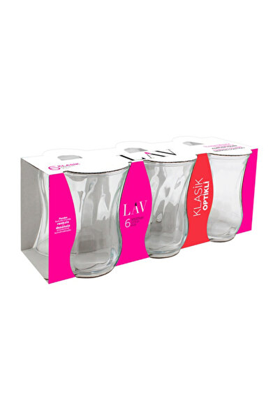 LAV Klasik Cam Çay Bardağı 6 Kişilik 115 ml