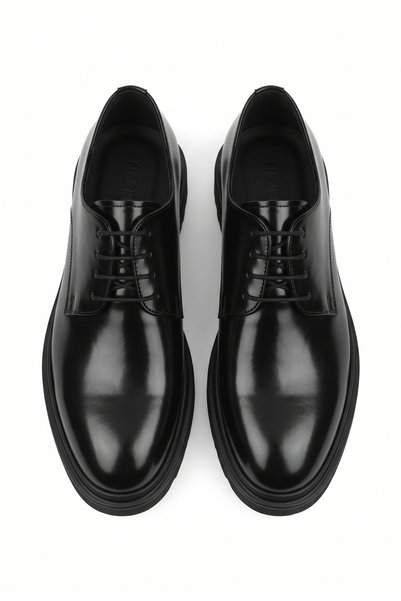 NAZEF Eva Sole Lace Up Leather Black Shoes