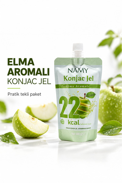 Namy Konjac Jöle Yeşil Elma Aromalı Düşük Kalorili Atıştırmalık 120g