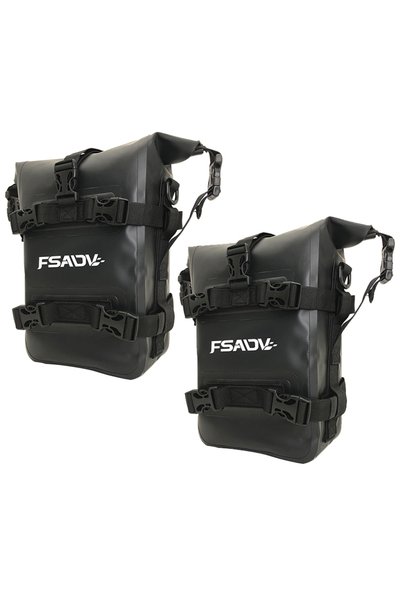 Choice Black 2PCS Universal Motorcycle Frame Crash Bars Waterproof Bag Repair...