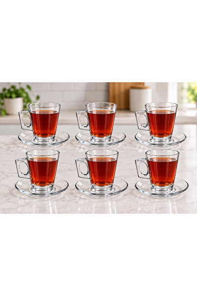 AR HOME 12 Pcs Glass Tea Set -
