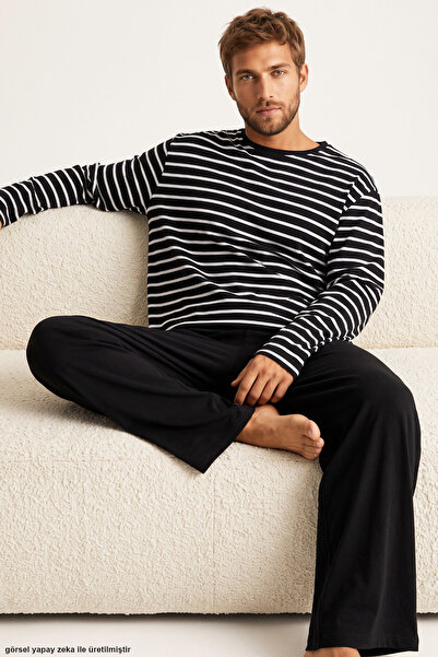 Siyah İnci Seturi de pijamale - Multicolor - Standard