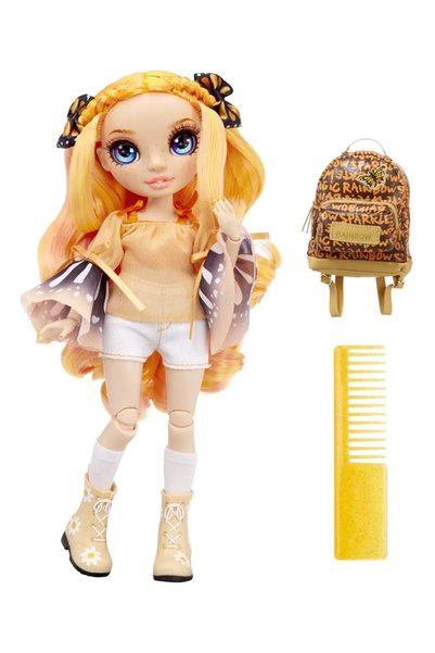 Rainbow High Păpușă Junior Poppy Rowan, 25 cm, cu articulații flexibile și set de accesorii