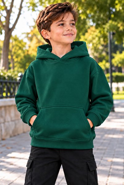 DAXİS Sportwear Company Boys' Hooded Oversized Sweatshirt with Kangaroo Pocket