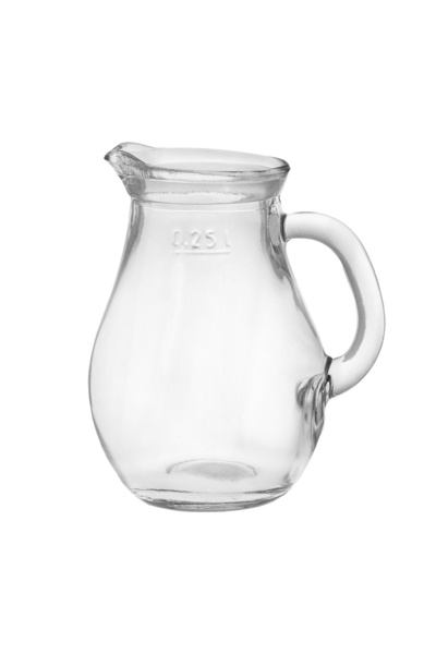 OEM Carafă din sticlă transparentă cu mâner, 250 ml, pentru servirea băuturilor