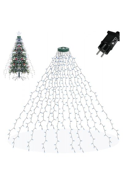 SIKS Instalație Brad Cascade tip SIKS, 400 LED-uri, 16 fire x 2 metri lungime...