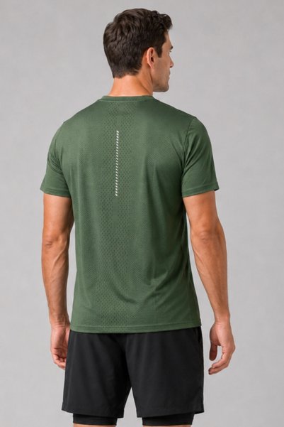 LEGGANCE Tricouri sport - Verde - Guler rotund