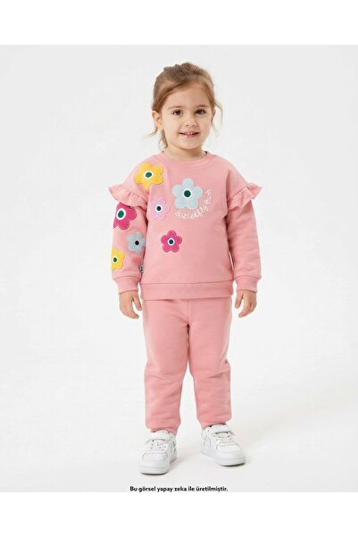 voyyo kids baby Set de trening gros pentru fete, de iarnă, cu 3 fire, broderi...
