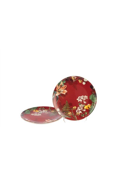 Mikasa Moor La Maison 2-Pack Burgundy Dessert Plate 20cm
