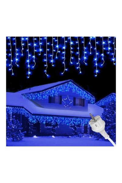 SIKS Instalație de Crăciun tip țurțuri SIKS, 25 m, 600 LED-uri, Interconectab...
