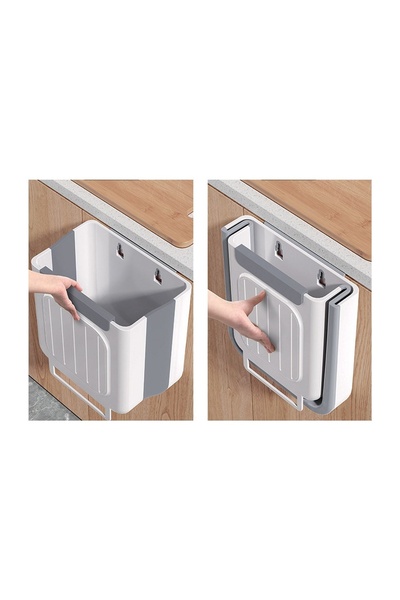 OEM Coș de Gunoi Suspendat Pliabil din Plastic Ecru Gri 6 L – Economisește Sp...
