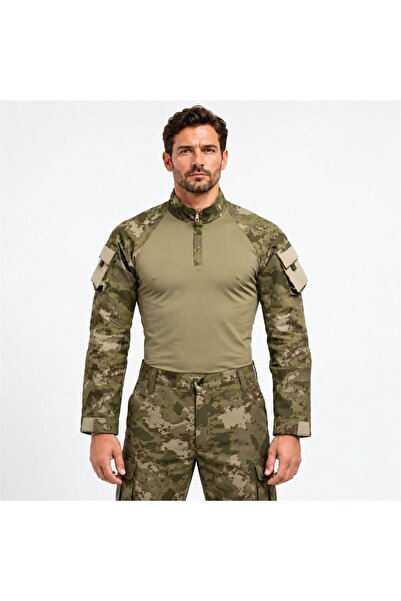 Silyon Askeri Giyim Men's New Infantry Tsk Camouflage Long Sleeve Combat T-Shirt