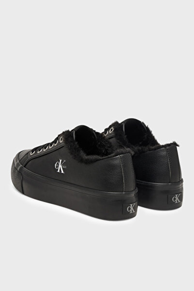 Calvin Klein Logolu İçi Kürklü Deri Sneaker Ayakkabı HW0HW032350GJ Kadın AYAKKABI HW0HW03235 0GJ