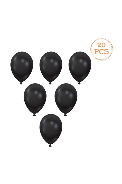 OEM Baloane de Petrecere Negre Metalizate 30 cm – 20 buc.