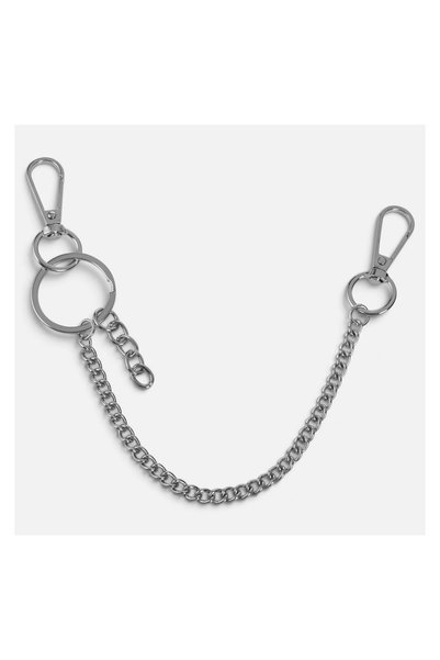 OEM Breloc Charm Lant Argintiu cu Inel 28 cm – Accesoriu Decorativ pentru Geantă