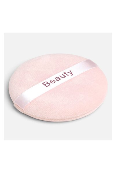 OEM Burete Powder Puff Rotund Roz Nude Ø9 cm – Aplicare Uniformă a Pudrei