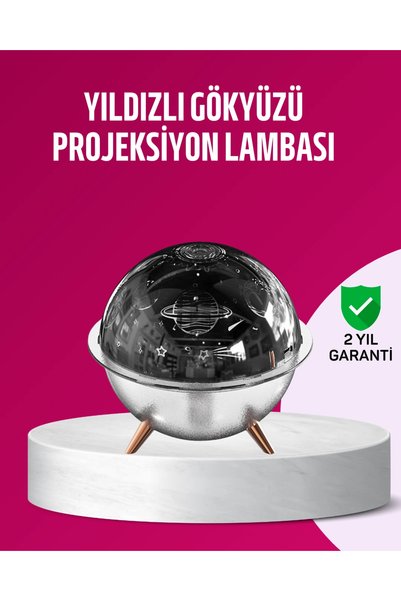 ARNEER Mey İthalat® Uzay Temalı Projeksiyonlu Nemlendirici Usb Güçlü Gece Lambası