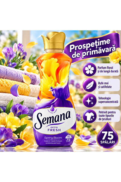 Semana Balsam de rufe Extra Fresh Spring Bloom – 75 spălări, superconcentrat,...