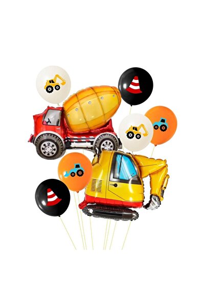 OEM Baloane de Petrecere Folie Metalizate Portocalii Negre Albe – 8 buc..