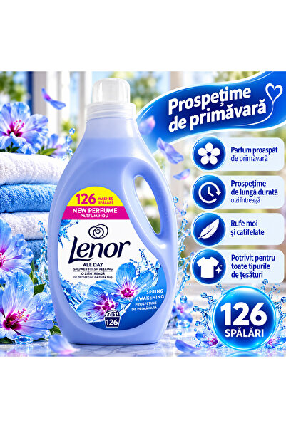 lenor -Balsam de rufe Spring Awakening, parfum Prospețime de Primăvară, 126 s...