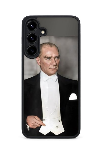 Aksel Kılıf Samsung Galaxy S25 Plus Compatible Printed, Matte Black, Soft Sil...