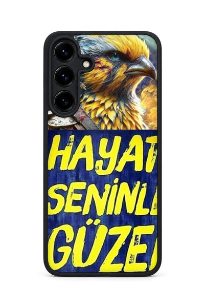 Aksel Kılıf Samsung Galaxy S25 Plus Compatible Printed, Matte Black, Soft Sil...