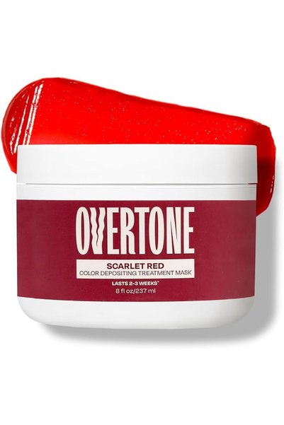 OVERTONE بلسم ملون للعناية بالشعر - 8 أونصات، صبغة شعر شبه دائمة مع زبدة الشي...