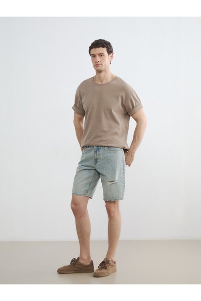 LC Waikiki Pantaloni scurți Bărbați din denim Croială Regular