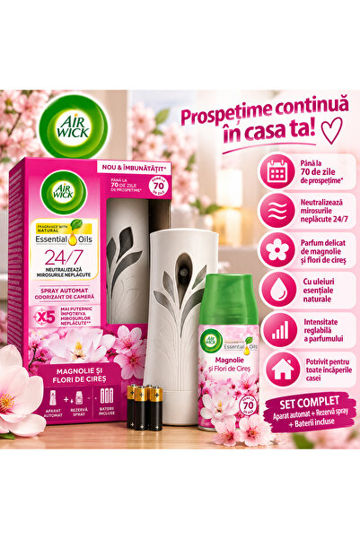 Air Wick Freshmatic Essential Oils – Odorizant Automat de Cameră, Set Aparat ...