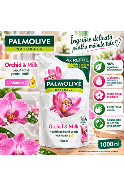 Palmolive Naturals Orchid & Milk – Săpun Lichid pentru Mâini, Rezervă Refill ...