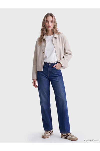 LC Waikiki Blugi Regular Fit cu Talie Înaltă pentru Femei