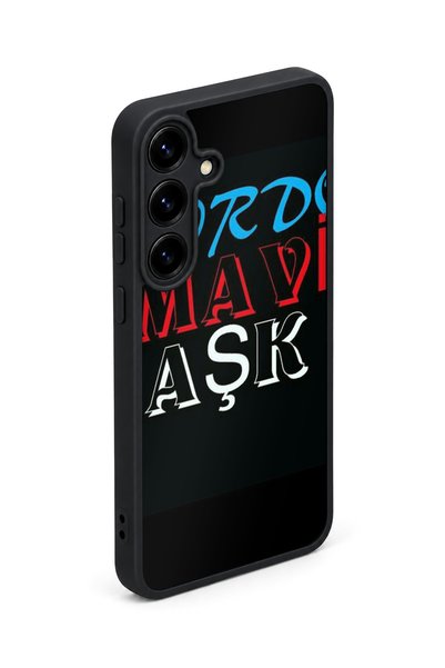 Aksel Kılıf Samsung Galaxy S25 Plus Compatible Printed, Matte Black, Soft Silicone, Protective, Shock-Absorbing Cover, Case