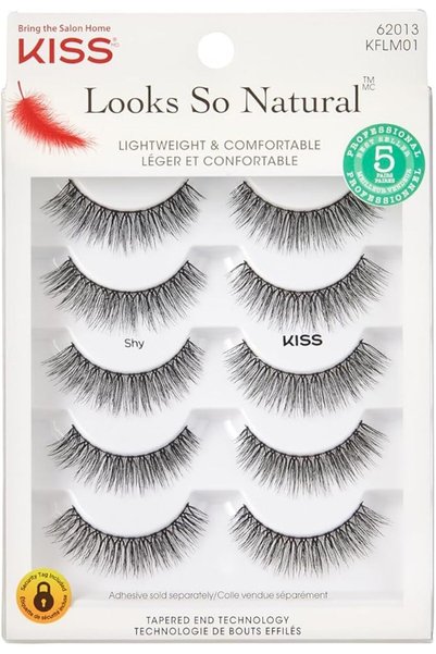 Kiss False Eyelashes Lux so Natural Model S.H.Y, 12mm Length, Contains 5 Pair...