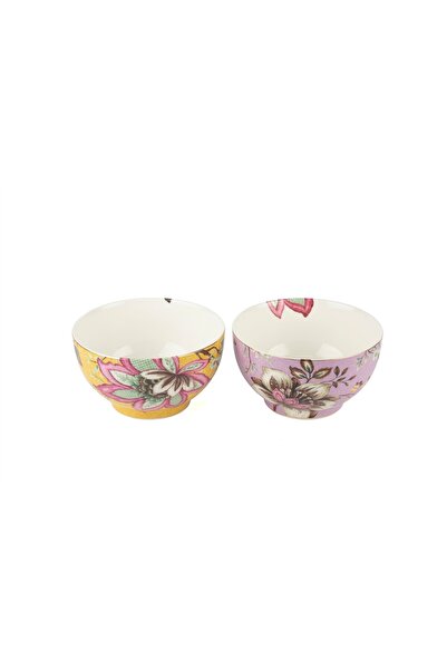 Mikasa Moor Peony 2-Pack Lilac Yellow Bowl 13X7Cm