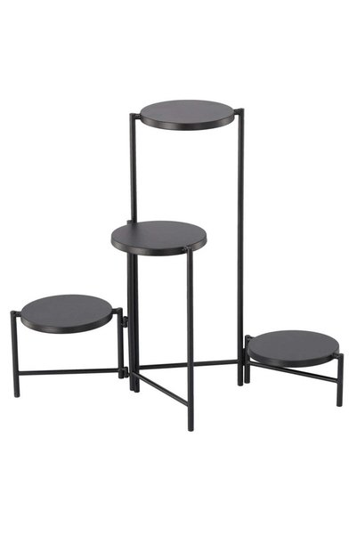 MyOfficeShop Suport metalic pentru flori, 4 niveluri, cu rafturi rotunde, 60x...